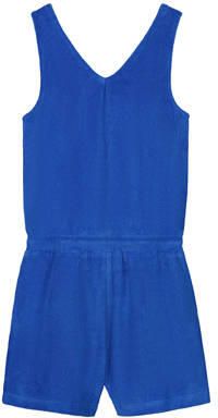 Shiwi badstof jumpsuit Fes blauw Effen 110 116 | Jumpsuit van