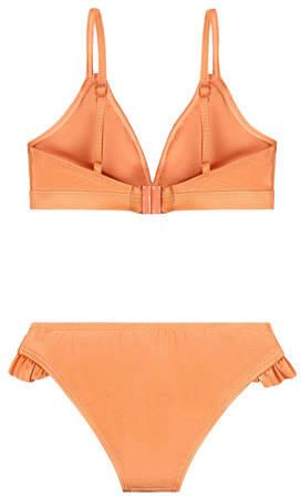 Shiwi bikini met ruches Blake oranje Meisjes Polyamide Effen