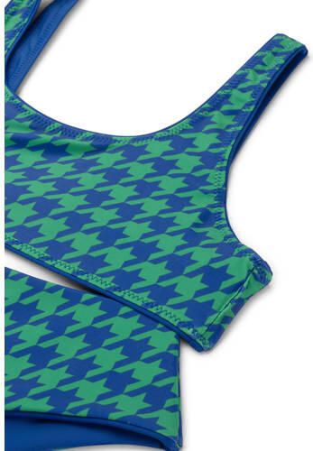 Shiwi reversible crop bikini Ruby groen blauw Meisjes Polyester All over print 122 128 - Foto 3