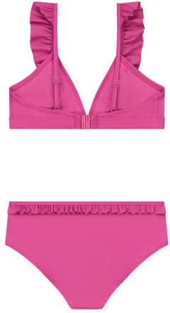 Shiwi triangel bikini Bella met ruches roze Meisjes Polyester Effen 146 152 - Foto 2