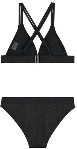 Shiwi The Sunshine Brand triangel bikini Luna zwart Meisjes Nylon - Foto 3