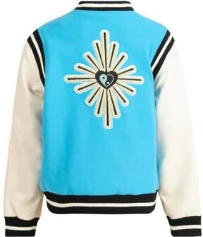 Shoeby baseball jacket felblauw wit zwart Jas Meisjes Katoen Opstaande kraag 158 164