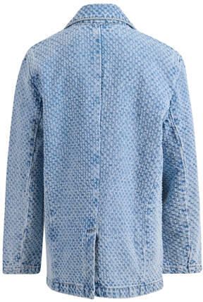 Shoeby blazer met all over print light blue denim bleached Blauw All over print 134 140
