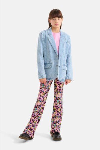 Shoeby blazer met all over print light blue denim bleached Blauw All over print 134 140 - Foto 2