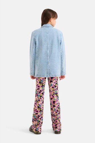 Shoeby blazer met all over print light blue denim bleached Blauw All over print 134 140 - Foto 3