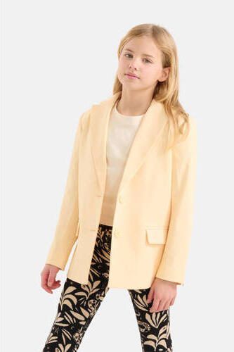 Shoeby blazer zachtgeel Meisjes Polyester Reverskraag Effen 158 164 - Foto 3