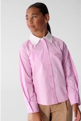 Shoeby blouse roze Meisjes Katoen Klassieke kraag Effen - Foto 4