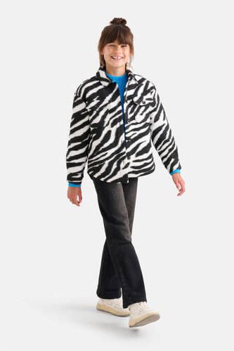 Shoeby blouse Western met zebraprint zwart wit Meisjes Polyester Klassieke kraag 134 140 - Foto 3