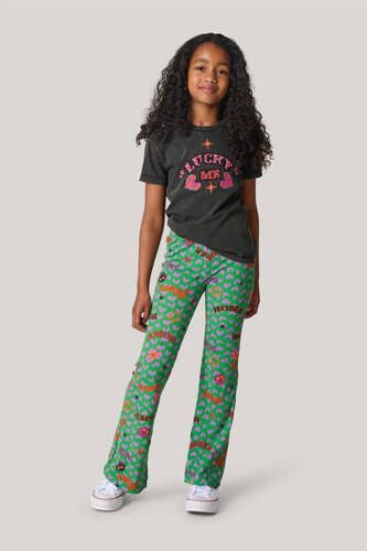 Shoeby broek met all over print groen Meisjes Polyester All over print 170 176