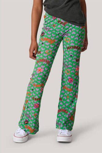 Shoeby broek met all over print groen Meisjes Polyester All over print 170 176 - Foto 2