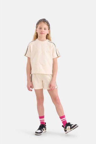 Shoeby casual short beige zwart Korte broek Meisjes Polyester-katoen Effen 110 116 - Foto 3