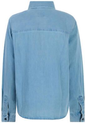 Shoeby denim overhemd blauw Effen 110 116 | Overhemd van