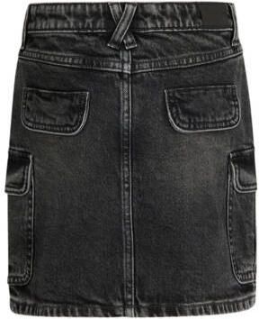 Shoeby denim; spijkerrok black denim Zwart Effen 146 152