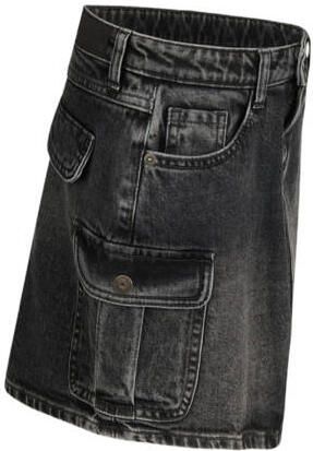 Shoeby denim; spijkerrok black denim Zwart Effen 146 152 - Foto 3