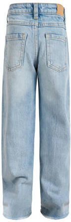 Shoeby Destroyed Straight Leg Jeans Bleached Blauw Meisjes Katoen Effen 104