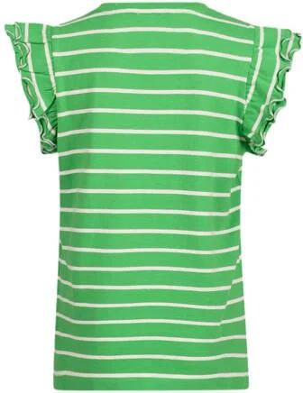 Shoeby gestreept T-shirt groen Meisjes Katoen Ronde hals Streep 110 116