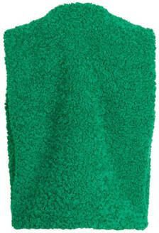 Shoeby gilet groen Meisjes Teddy Openvallende hals Effen 134 140 - Foto 3