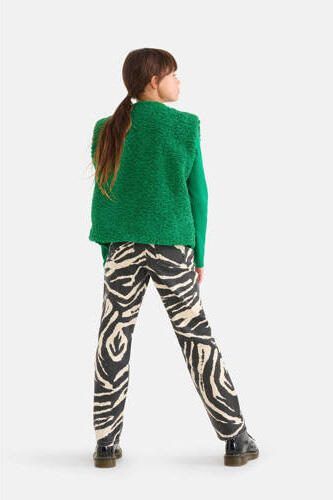 Shoeby gilet groen Meisjes Teddy Openvallende hals Effen 134 140 - Foto 2