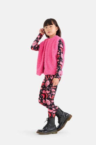 Shoeby gilet roze Meisjes Teddy Openvallende hals Effen 110 116 - Foto 3