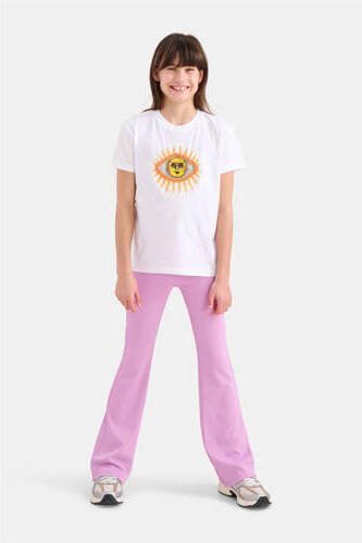 Shoeby high waist flared broek lichtpaars Meisjes Polyester Effen 146 152 - Foto 2