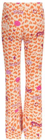 Shoeby high waist flared broek met all over print oranje Meisjes Polyester 146 152 - Foto 3