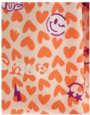 Shoeby high waist flared broek met all over print oranje Meisjes Polyester 146 152 - Foto 2