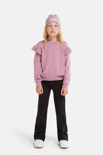 Shoeby high waist flared broek zwart Meisjes Viscose Effen 110 116 - Foto 5