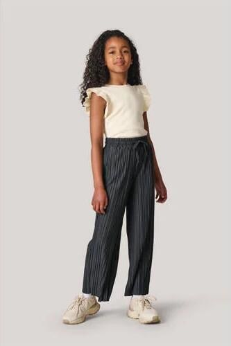 Shoeby high waist loose fit broek antraciet Grijs Meisjes Polyester Effen 146 152