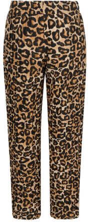 Shoeby high waist loose fit broek met dierenprint bruin Meisjes Polyester 110 116