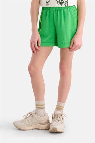 Shoeby high waist regular fit casual short groen Korte broek Meisjes Polyester 170 176 - Foto 2