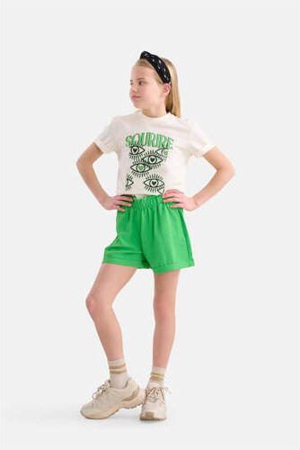 Shoeby high waist regular fit casual short groen Korte broek Meisjes Polyester 170 176 - Foto 3