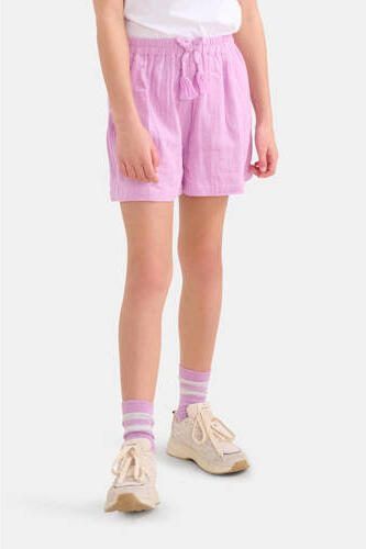 Shoeby high waist regular fit casual short lila Korte broek Paars Meisjes Katoen 122 128 - Foto 2