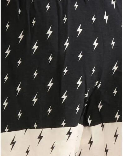 Shoeby high waist regular fit casual short met all over print zwart gebroken wit Korte broek Meisjes Viscose 134 140 - Foto 2