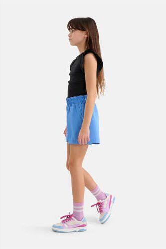Shoeby high waist regular fit sweatshort blauw Korte broek Meisjes Polyester 110 116 - Foto 2