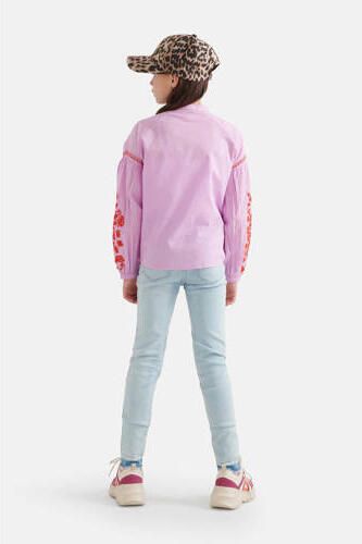 Shoeby high waist skinny jeans bleached Blauw Meisjes Stretchdenim Effen 104 - Foto 4