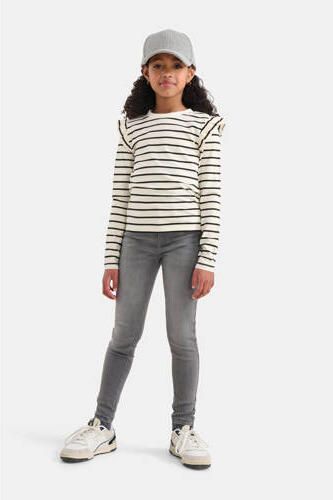 Shoeby high waist skinny jeans grey denim Grijs Meisjes Stretchdenim Effen 134 - Foto 2