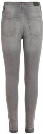 Shoeby high waist skinny jeans grey denim Grijs Meisjes Stretchdenim Effen 134