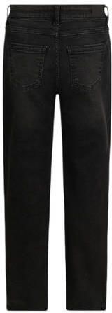 Shoeby high waist straight fit jeans grey denim roze Grijs Effen 104