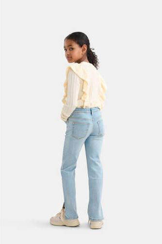 Shoeby high waist straight fit jeans mediumstone Blauw Meisjes Stretchdenim 134 - Foto 2