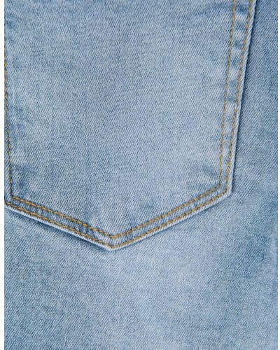 Shoeby high waist straight fit jeans mediumstone Blauw Meisjes Stretchdenim 134 - Foto 3