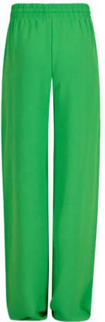 Shoeby high waist wide leg broek groen Meisjes Polyester Effen 110 116