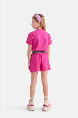 Shoeby high waist wide leg casual short roze Korte broek Meisjes Polyester 110 116