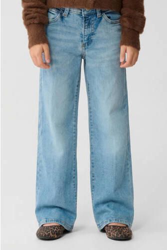Shoeby high waist flared jeans light blue denim Blauw Effen