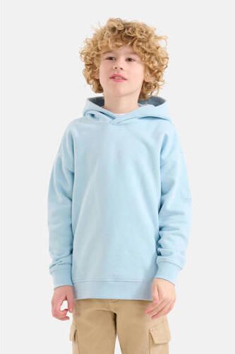 Shoeby hoodie lichtblauw Sweater Effen 134 140 | Sweater van