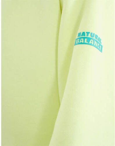 Shoeby hoodie met printopdruk lime Sweater Groen Jongens Polyester Capuchon 146 152 - Foto 2