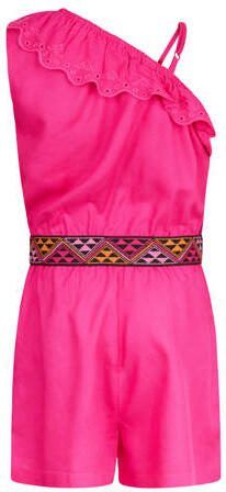 Shoeby jumpsuit roze Meisjes Viscose One shoulder Effen 122 128 - Foto 3