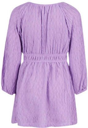 Shoeby jurk paars Meisjes Polyester Ronde hals Effen 110 116