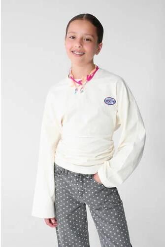 Shoeby longsleeve ecru Meisjes Katoen Ronde hals Effen