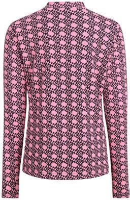 Shoeby longsleeve met all over print roze zwart Meisjes Katoen Ronde hals 110 116