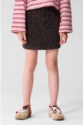 Shoeby mini rok met panterprint bruin Meisjes Katoen Panterprint - Foto 4
